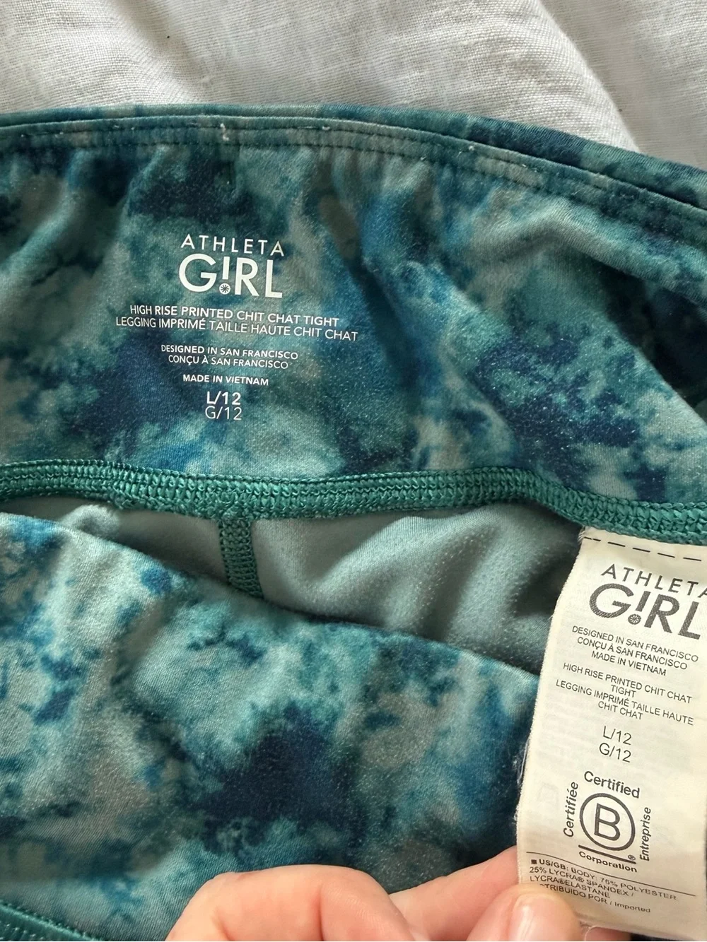 Athleta girl Bundle 2 Full Zip Hoodies, 1 High Rise Chit Chat Leggings Sz L/12